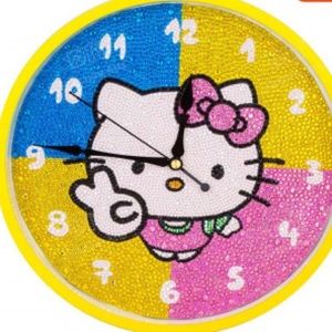Hello Kitty Crystal Diamond Painting Wall Clock